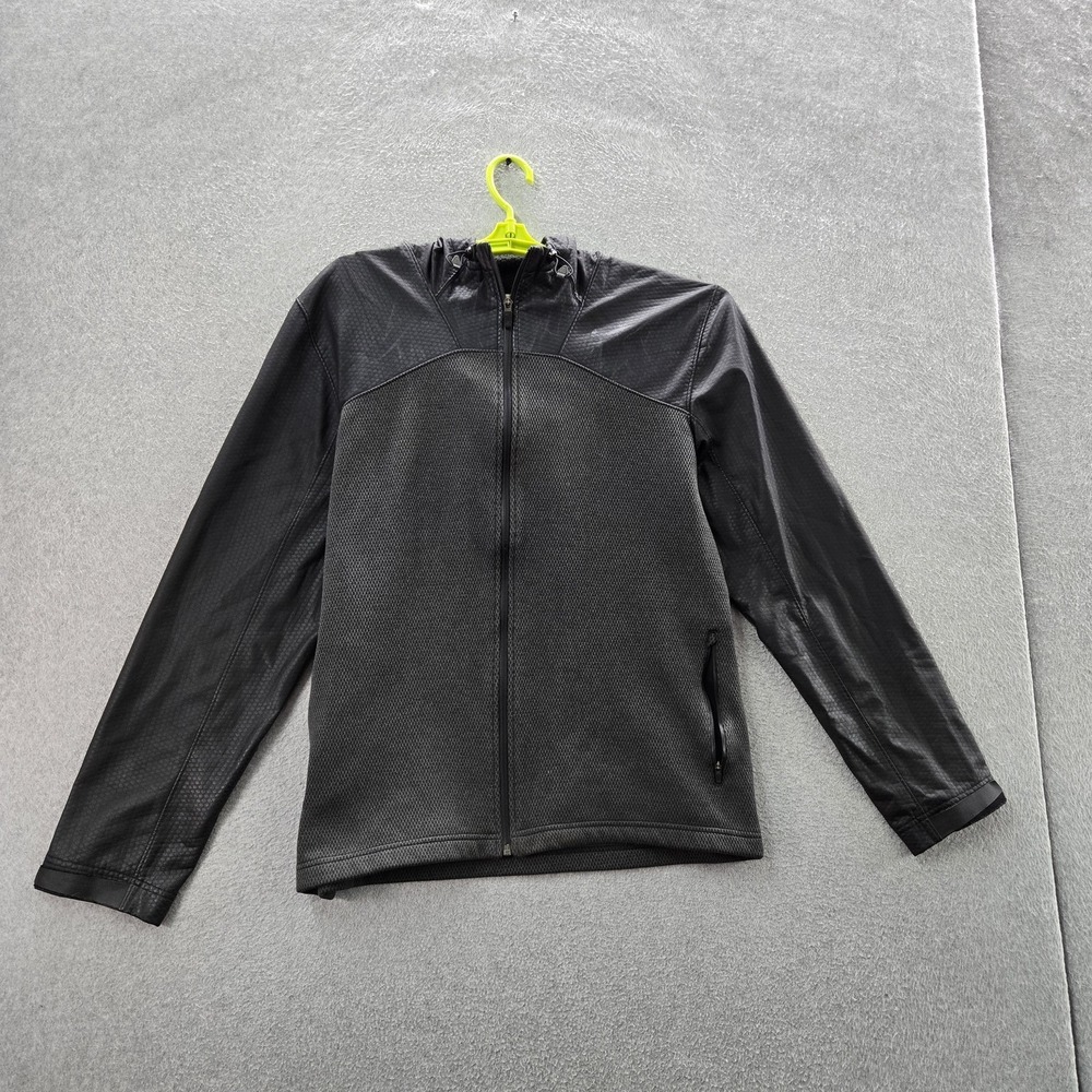 Nike Men Jacket L Black Fleece THERMA-FIT Activewear Zipper Logo‎ Long Sleeve